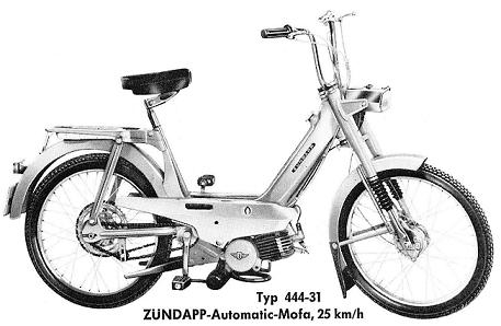 Zndapp-Schaltplan Typ 444-31 Automatic Mofa